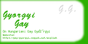 gyorgyi gay business card